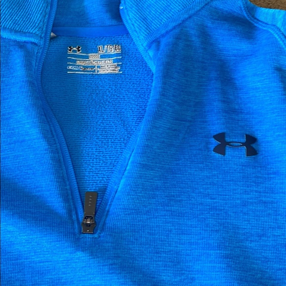 SOLD_Bright Blue Under Armour quarter zip - Picture 2 of 7